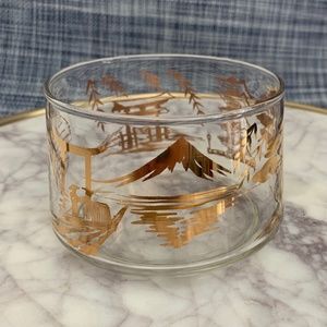 Vintage Hand Painted glass bowl 5”